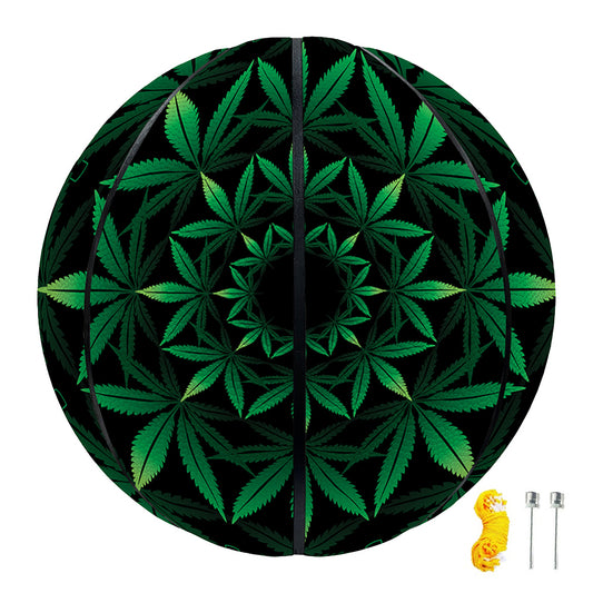 Cannabis Leaf Mandala Print Basketball