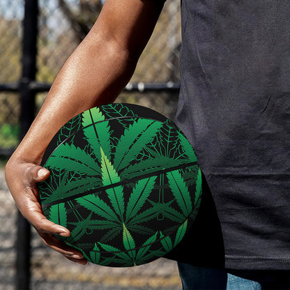 Cannabis Leaf Mandala Print Basketball