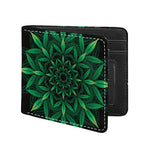 Cannabis Leaf Mandala Print Bifold Wallet
