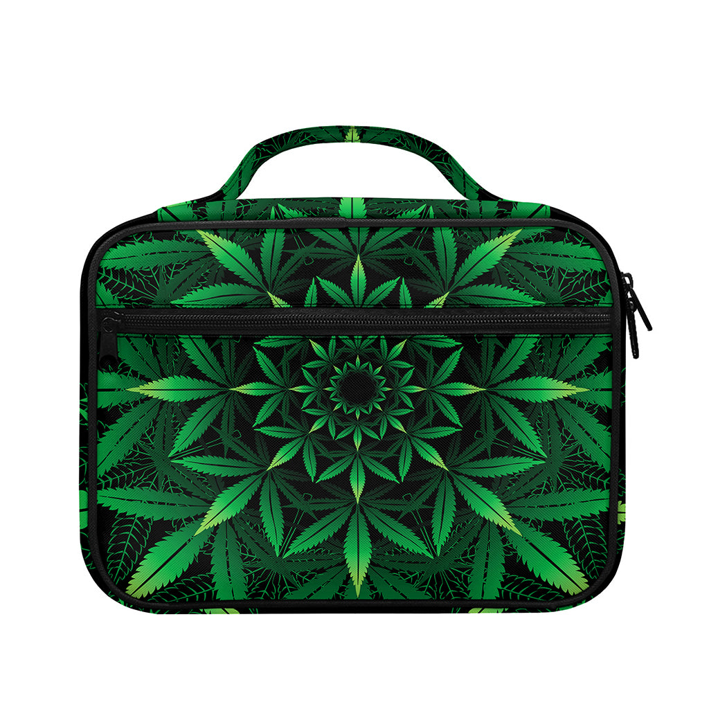 Cannabis Leaf Mandala Print Briefcase Bible Bag