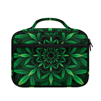 Cannabis Leaf Mandala Print Briefcase Bible Bag