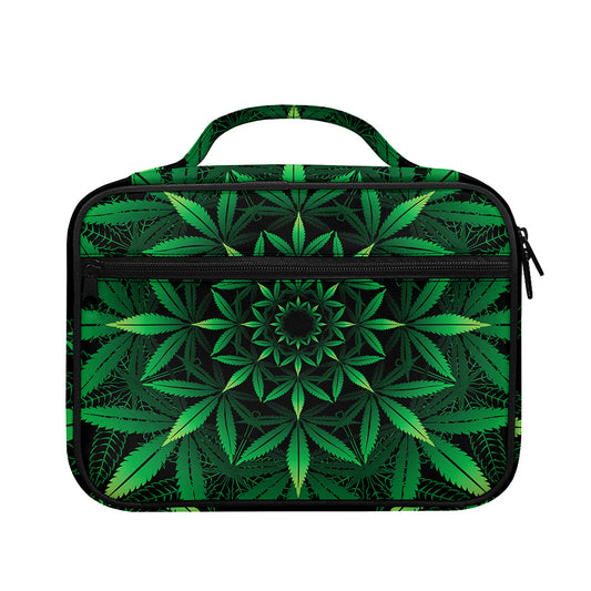 Cannabis Leaf Mandala Print Briefcase Bible Bag