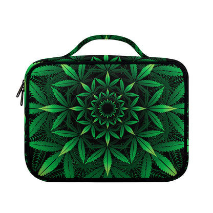 Cannabis Leaf Mandala Print Briefcase Bible Bag