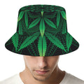 Cannabis Leaf Mandala Print Bucket Hat