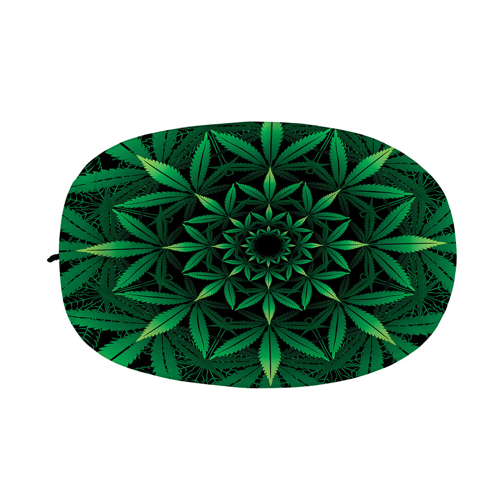 Cannabis Leaf Mandala Print Car Side Mirror Covers