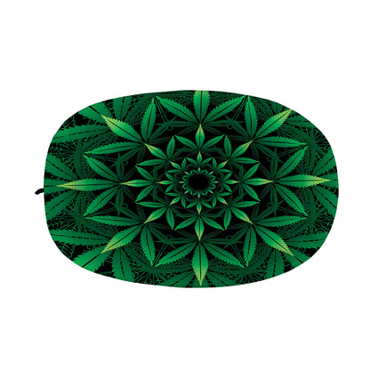Cannabis Leaf Mandala Print Car Side Mirror Covers