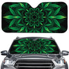 Cannabis Leaf Mandala Print Car Windshield Sun Shade