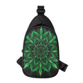 Cannabis Leaf Mandala Print Sling Bag