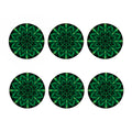 Cannabis Leaf Mandala Print Coaster Set