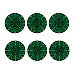 Cannabis Leaf Mandala Print Coaster Set