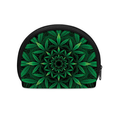 Cannabis Leaf Mandala Print Coin Purse