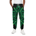 Cannabis Leaf Mandala Print Cotton Sweatpants