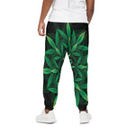Cannabis Leaf Mandala Print Cotton Pants
