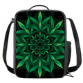 Cannabis Leaf Mandala Print Crossbody Lunch Bag