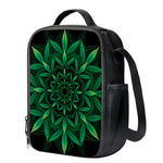 Cannabis Leaf Mandala Print Crossbody Lunch Bag
