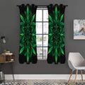 Cannabis Leaf Mandala Print Grommet Curtain Panels