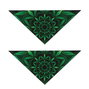 Cannabis Leaf Mandala Print Dog Bandana