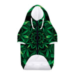 Cannabis Leaf Mandala Print Dog Zip Up Hoodie