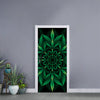 Cannabis Leaf Mandala Print Door Sticker