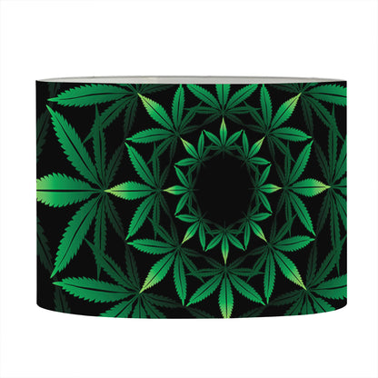 Cannabis Leaf Mandala Print Drum Lamp Shade