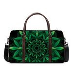 Cannabis Leaf Mandala Print Duffle Bag