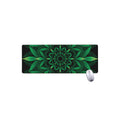 Cannabis Leaf Mandala Print Extended Mouse Pad