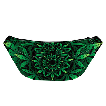 Cannabis Leaf Mandala Print Fanny Pack