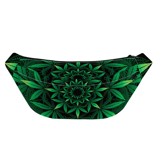 Cannabis Leaf Mandala Print Fanny Pack