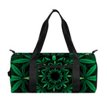 Cannabis Leaf Mandala Print Gym Bag