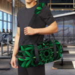 Cannabis Leaf Mandala Print Gym Bag