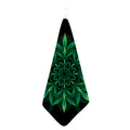 Cannabis Leaf Mandala Print Hand Towel