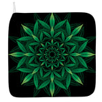 Cannabis Leaf Mandala Print Hand Towel