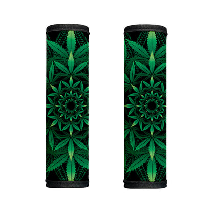 Cannabis Leaf Mandala Print Handle Covers