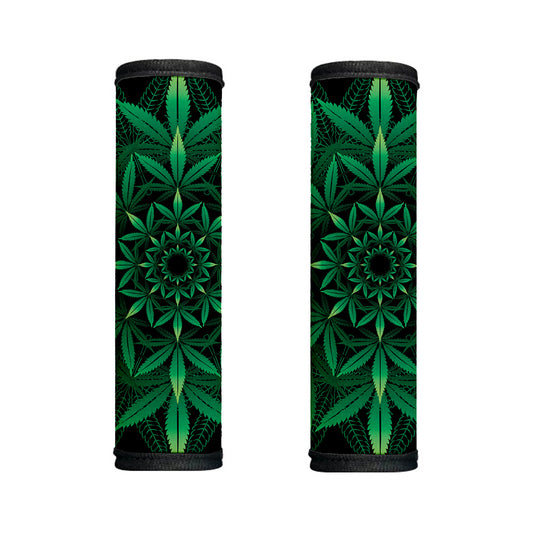 Cannabis Leaf Mandala Print Handle Covers