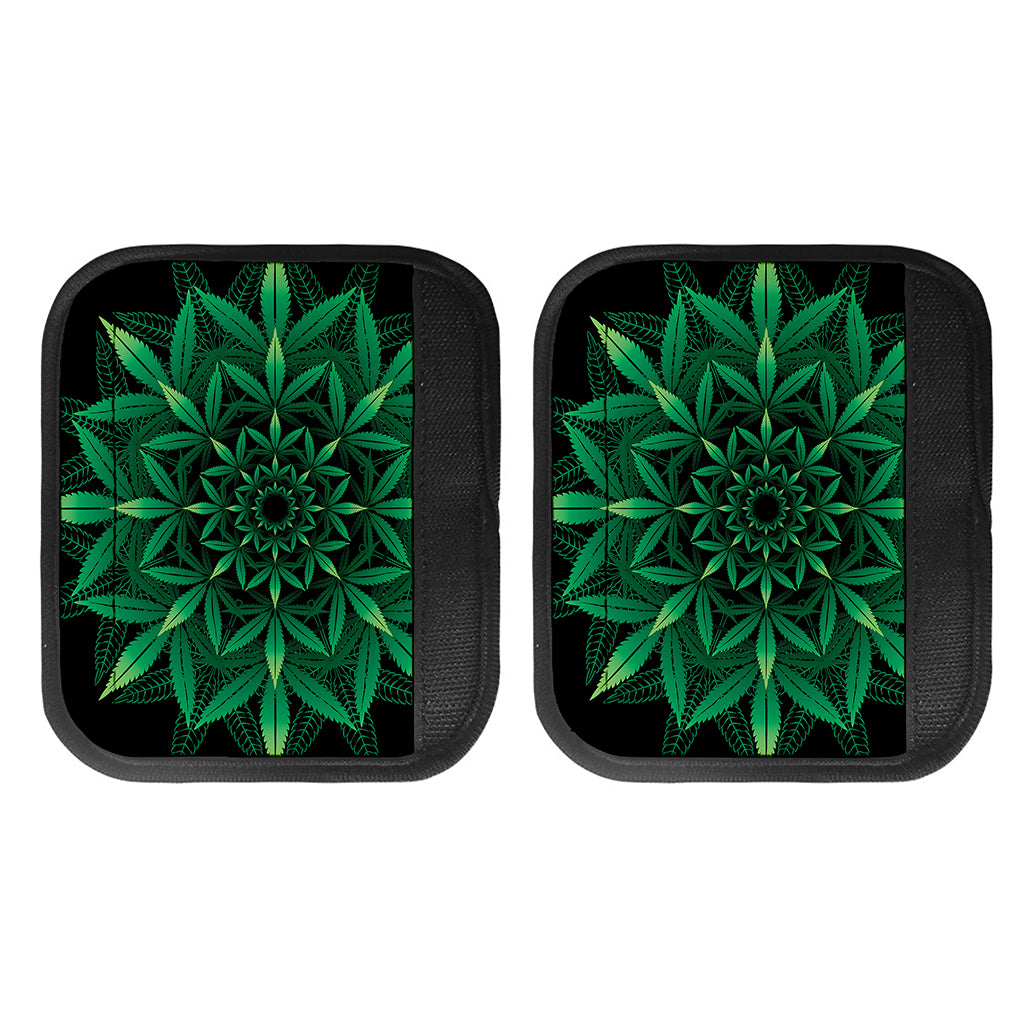 Cannabis Leaf Mandala Print Handle Covers
