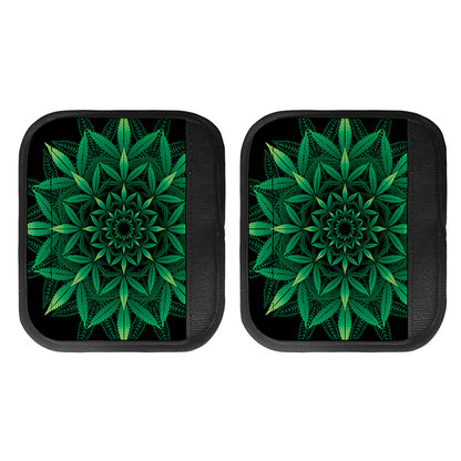 Cannabis Leaf Mandala Print Handle Covers