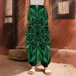 Cannabis Leaf Mandala Print Harem Pants