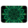 Cannabis Leaf Mandala Print Indoor Door Mat