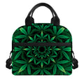 Cannabis Leaf Mandala Print Insulated Lunch Bag