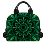 Cannabis Leaf Mandala Print Insulated Lunch Bag