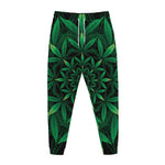 Cannabis Leaf Mandala Print Jogger Pants