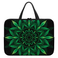 Cannabis Leaf Mandala Print Laptop Sleeve With Handle