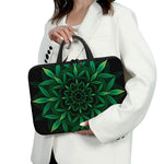Cannabis Leaf Mandala Print Laptop Sleeve With Handle