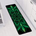 Cannabis Leaf Mandala Print Long Kitchen Mat