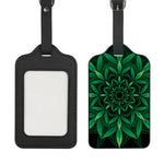 Cannabis Leaf Mandala Print Luggage Tag