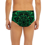 Cannabis Leaf Mandala Print Men's Briefs