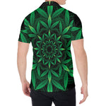 Cannabis Leaf Mandala Print Men's Shirt