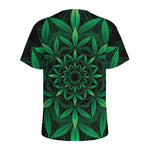 Cannabis Leaf Mandala Print Men's Sports T-Shirt