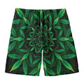 Cannabis Leaf Mandala Print Men's Swim Trunks