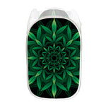 Cannabis Leaf Mandala Print Mesh Laundry Hamper
